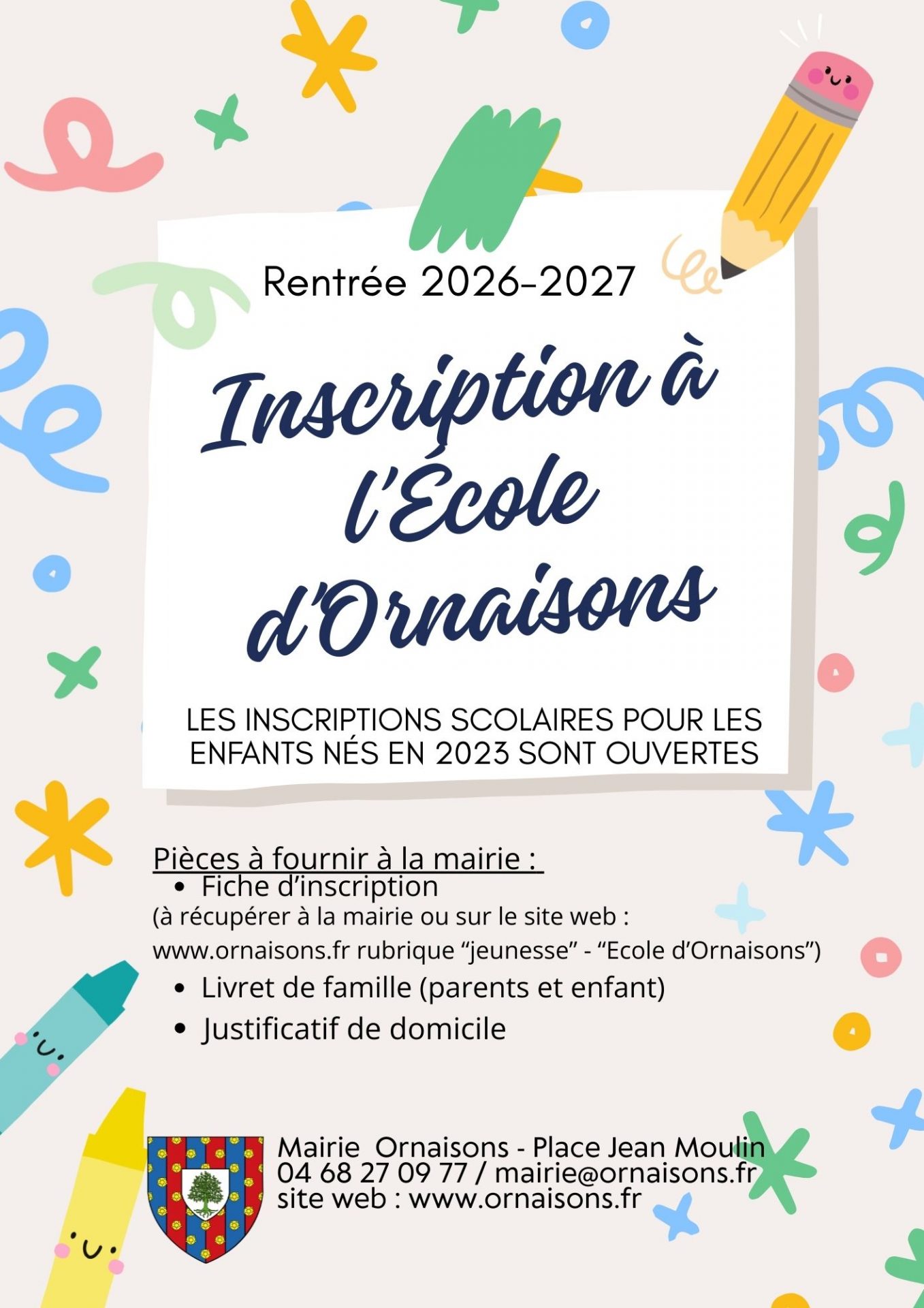 INSCRIPTION ECOLE
