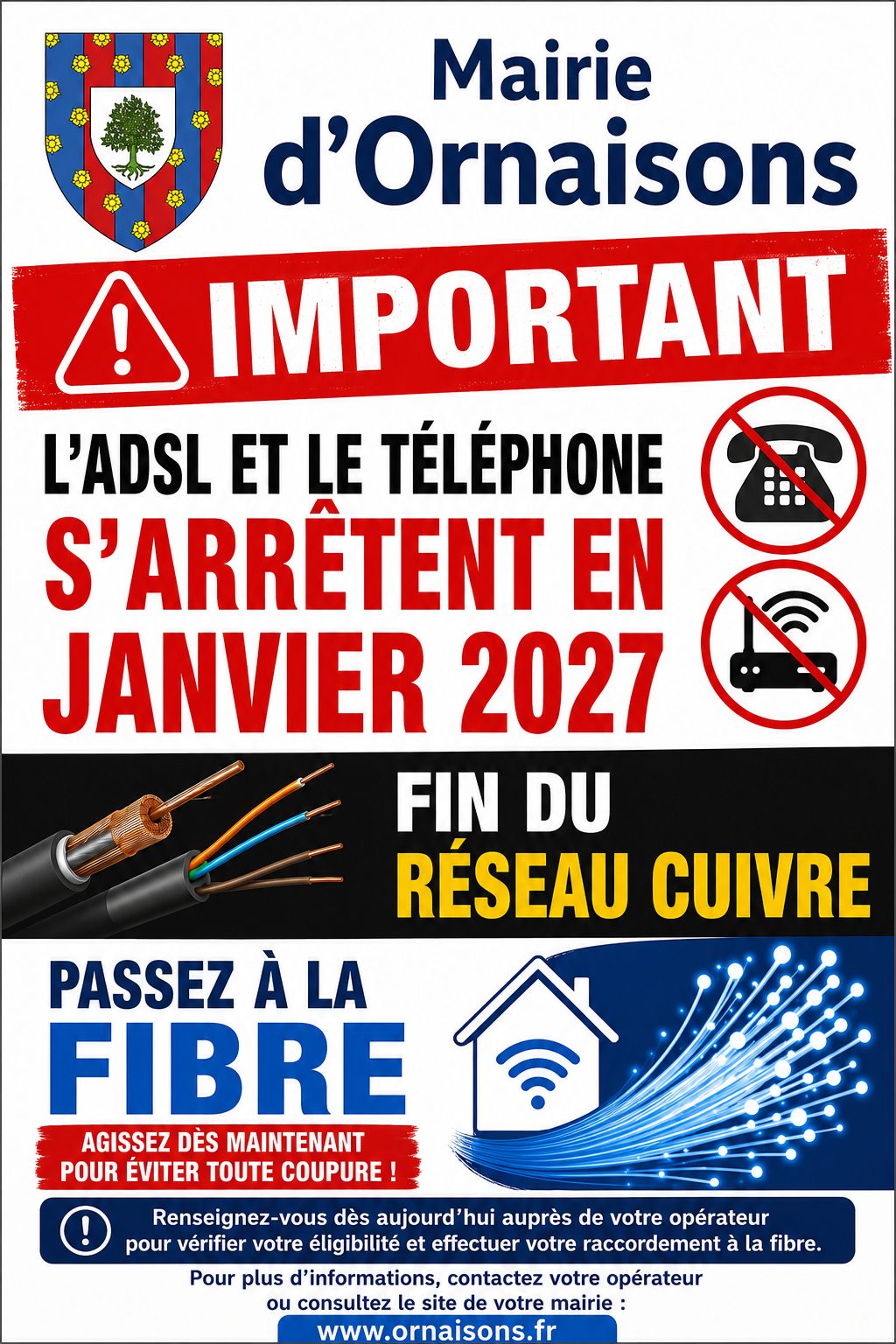 IMPORTANT – PASSAGE A LA FIBRE
