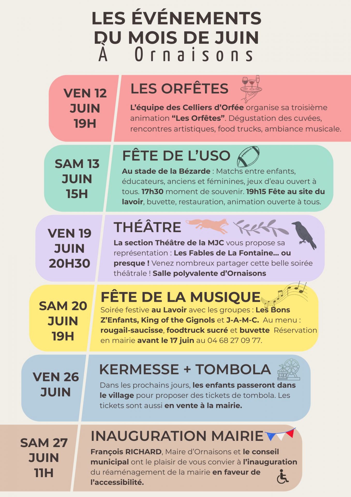 EVENEMENTS ORNAISONS